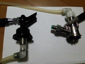 ビールヘッドとドラフトコックの接続 ビールヘッドとドラフトコックの接続