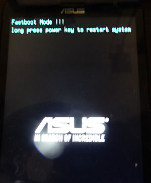 ZenFone 2 Laser (ZE500KL)|fastbootモード