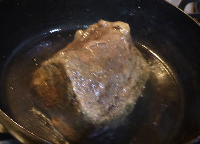 ローストビーフ用モモブロック肉をステーキで食べる