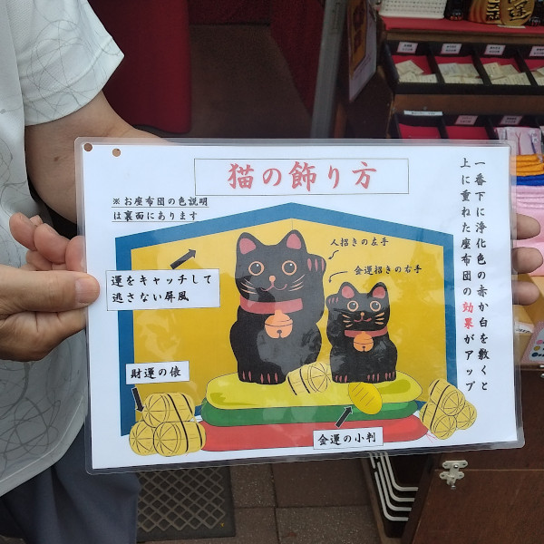 飾り方｜縁起屋 古壺の黒い招き猫