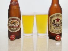 キリン・クラシック・ラガーとサッポロ・ラガー・ビール（赤星）熱処理ビール飲み比べ